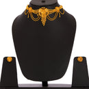 Gold Plated Flower Motif Ethnic Traditional Choker Jewellery Set