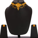 Gold Plated Lotus Shape Ethnic Traditional Choker Jewellery Set