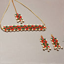 Gold Plated Multicolor Kundan Ethnic Bridal Jewellery Set