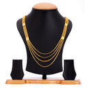 Traditional Gold Plated Gold Ethnic Layered Necklaces