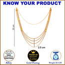 Traditional Gold Plated Gold Ethnic Layered Necklaces