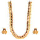 Gold Plated Kasu Mala Multicolor Cubic Zirconia Ethnic South Indian Jewellery Set