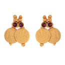 Gold Plated Kasu Mala Multicolor Cubic Zirconia Ethnic South Indian Jewellery Set