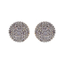 Gold Plated Spherical White Cubic Zirconia Casual Pendant Set
