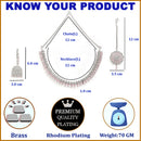 Rhodium Plated Pink AD Stone Ethnic Bridal Jewellery Set