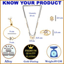 Gold Plated Tilted Square White American Diamond Contemporary Combo Set Mangalsutra