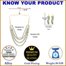 Gold Plated Green Stylish Pearl Ethnic Layered Necklaces